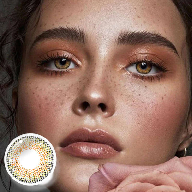 3-Tone Pure Hazel Colored Contact Lenses – Mecoeye