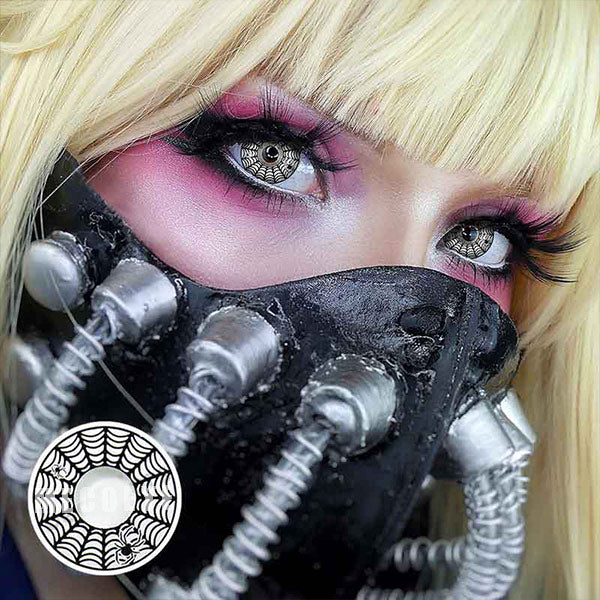 Spider Web White Cosplay Contact Lenses – Mecoeye