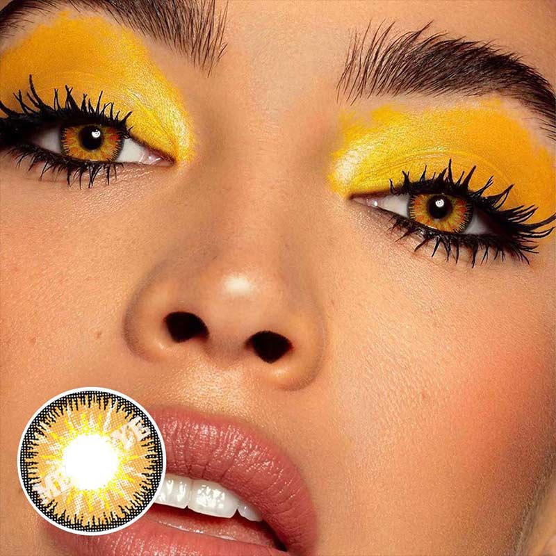 Vika Tricolor Brown Colored Contact Lenses – Mecoeye