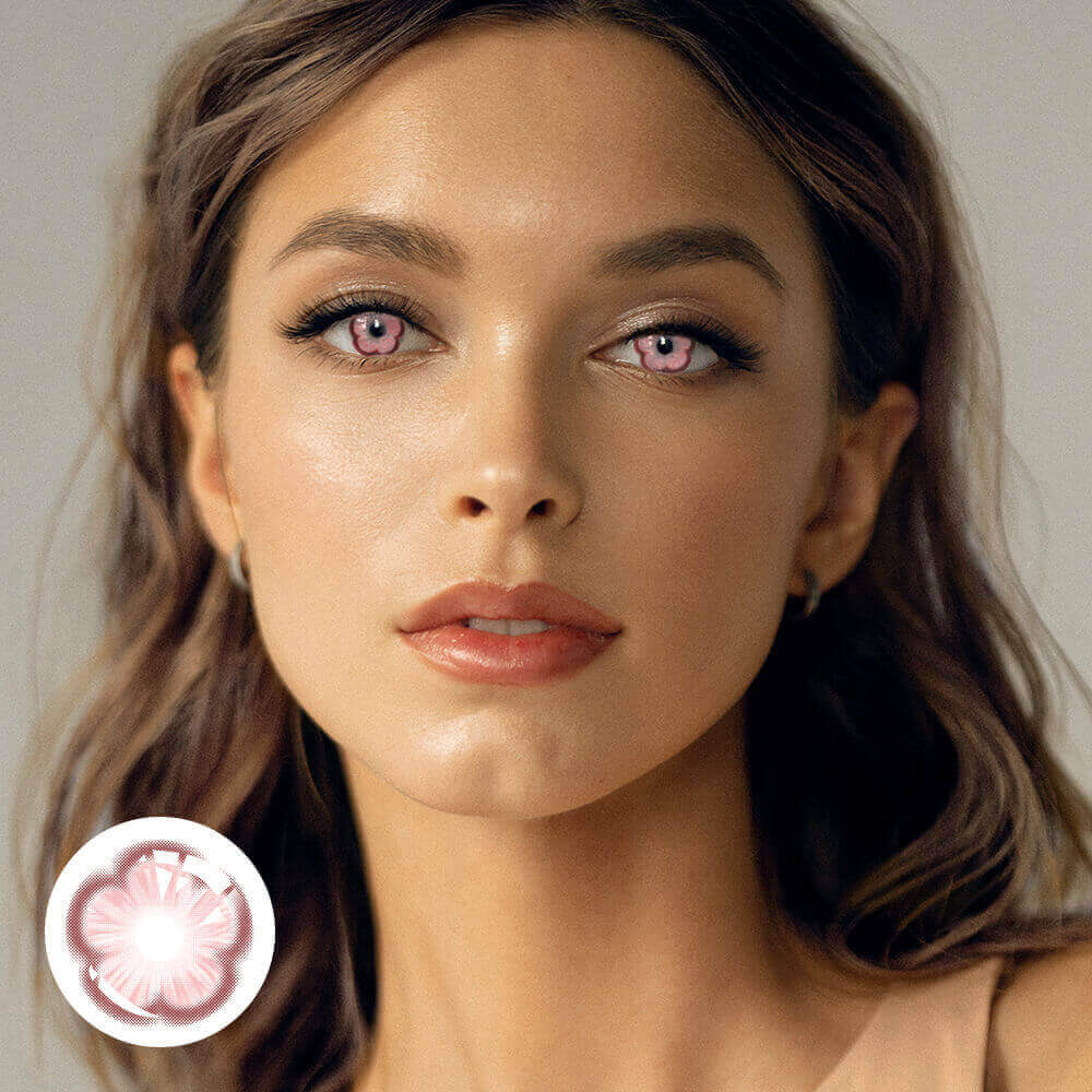 Sakura Red Colored Contact Lenses Mecoeye