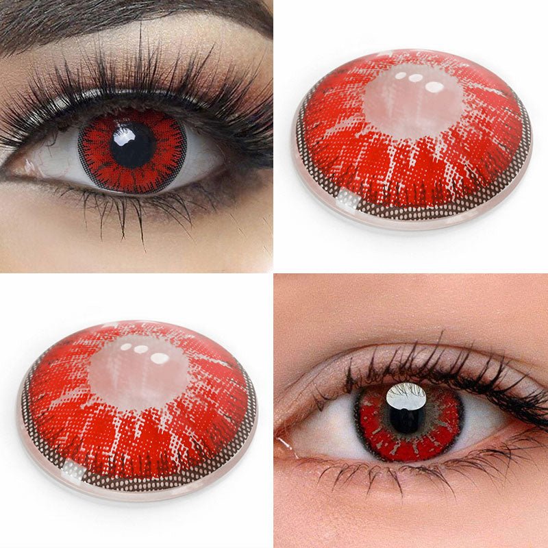 Vika Tricolor Red Colored Contact Lenses – Mecoeye